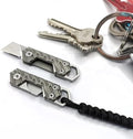 VLKN Micro Titanium Folding Knife - Ultra-Lightweight Compact EDC Utility Knife with Grade 5 Titanium Handle &amp AUS-8 Stainless Steel Blade (Silver)