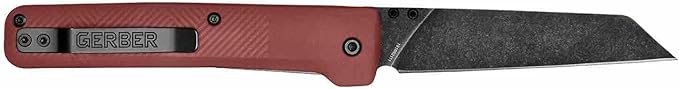 Gerber Gear Pledge Pocket Knife with Pocket Clip - 3.7 Full Panel Plain Edge Blade Folding Knife - EDC Gear and Equipment