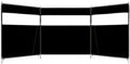 Camping WindbreaksBeach Windshield Shelter Outdoor Privacy Shield with Top Window for Garden Charcoal Grills BBQ Picnic(Black4.4m)