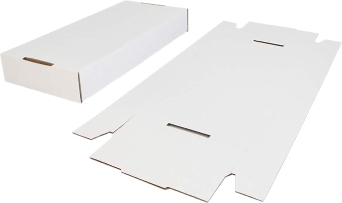 Durable Set of 10 - 7 inch Vinyl Record Storage Boxes - Sturdy Cardboard Construction with Removable Lid - Holds Up to 200 Records Each - Built Tough for Long-Term Secure Archival Storage - #07BC09