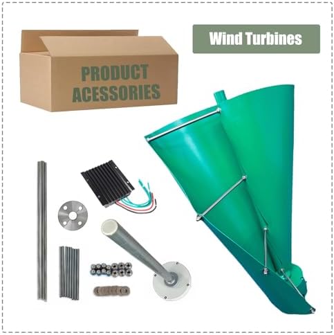 12000W Wind Turbine Generator Kit with MPPT Controller 12V/24V/48V Helical Blades Magnetic Levitation Windmill for Home &amp Street Lighting Blue 24V Power Solution