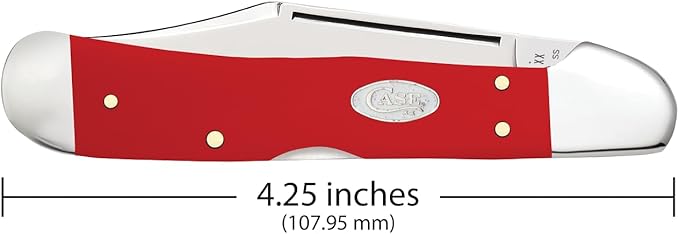Case XX Pocket Knife COPPERLOCK - SMOOTH RED SYNTHETIC Item #56984-41549L SS - Length Closed: 4 1/4Inches