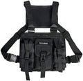 Waist Pack Men's Chest Bag Outdoor Travel Tooling Vest Belt Bag Adjustable Strap Lightweight Crossbody Backpack (black)