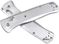 1 Pair Aluminum Alloy Scales in Silver Fits for Bugout 535 Custom CNC Non-slip Blank Handle Patch Replacement