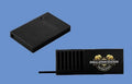 Inhalation Station Black 7 Compartment/Slot Snuff Storage Box w/Built in Slim 3 Metal Straw Portable Travel Case