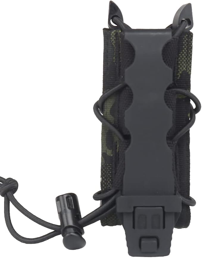 Tactical 9MM Mag PouchMolle Pistol Single Flashlight Magazine Pouch for Torch Holder Hunting Holster Shooting Airsoft (Pack of 2)