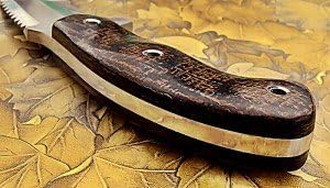 Poshland TR-34 Custom Handmade D2 Tool Steel Tracker Knife- Stunning Jute Micarta Handle