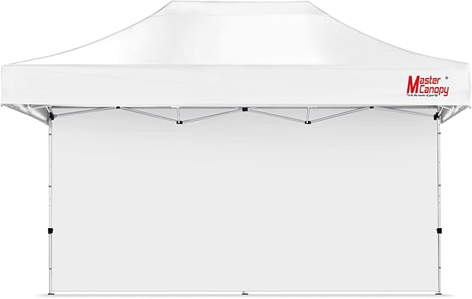 MASTERCANOPY 10x20ft Canopy SunWall Instant Canopy SideWall for Pop Up Canopy Tent Gazebos UV Protection Sidewall Only Spliceable (1 Pack White)