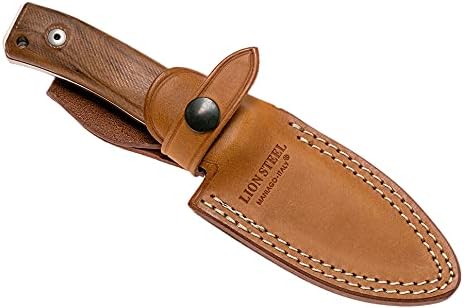 LionSTEEL M4 Fixed Blade FatCarbon Glow in the Dark Carbon Fiber Handle Scales Full Extended Tang Construction M390 Steel Blade Triple Stitched Leather Sheath KAVISO Exclusive