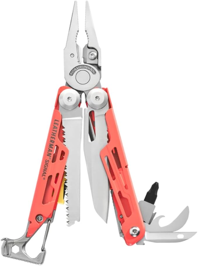 LEATHERMAN Signal 19-in-1 Multi-tool for Outdoors Camping Hiking Fishing Survival Durable &amp Lightweight EDC Made in the USA Guava