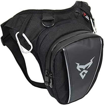 Hebetag Oxford Waist Pack Motorcycle Drop Leg Bag for Men Women Thigh Waist Bum Hip Fanny Belt Bag Cell/Mobile Phone Purse Pouch Outdoor Travel Hiking Cycling Tactical Outdoor Sports Daypack