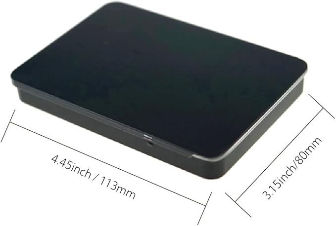 CannaAroma Midnight Black Child Resistant Slide Tin Box Small Storage Metal box 4.45 x 3.15 x 0.5'' | 12 Pack