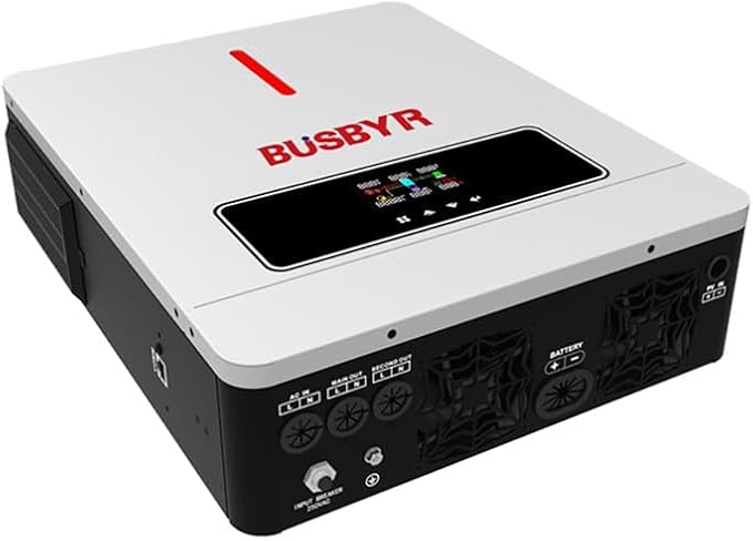 3600W Hybrid Solar Inverter All-in-One 24V to 110V/120V Pure Sine Wave with 120A MPPT Controller 98% Efficiency Off-Grid Home RV Backup by Busbyr