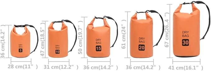 SKM Dry Bag Orange 10 L PVC (Weight-1KG)