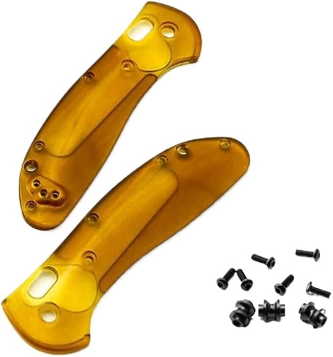 1 Pair Custom PEI Scales with 3 Sets Screws Fit for Griptilian 551 550 Ultem Handle Patch DIY Replacement
