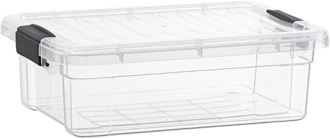 Superio Storage Bins with Lids Clear Plastic Containers for Organizing Stackable Totes BPA Free Odor Free Organizer Boxes for Home and Dorm