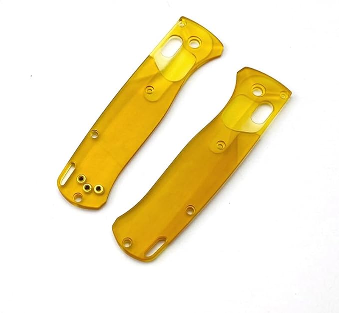 2-Piece Set PEI Scales Fits for Bugout 535 Clear Ultem Handle Patch DIY Accessory