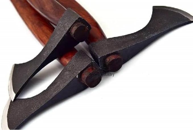 Set of 3 Handmade High Carbon Steel Ragnar Axes - Viking Axe - Valhalla Axe with Sheath - Viking Hatchet - Outdoor Tools by Empire Industry