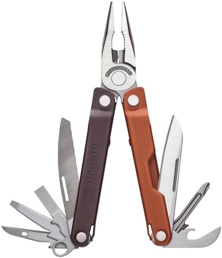 LEATHERMAN Bond 14-in-1 Lightweight Multi-tool for Camping Hiking &amp Everyday Carry (EDC) Made in USA Burnt Sienna
