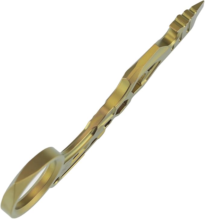 KANSEPT PryMate Golden Anodized Titanium Pry Bar Multitool with Glass Breaker Bottle Opener Hex Bit Pocket Cilp for Your Versatile Companion for Everyday Carry and Camping Accessories G008A8