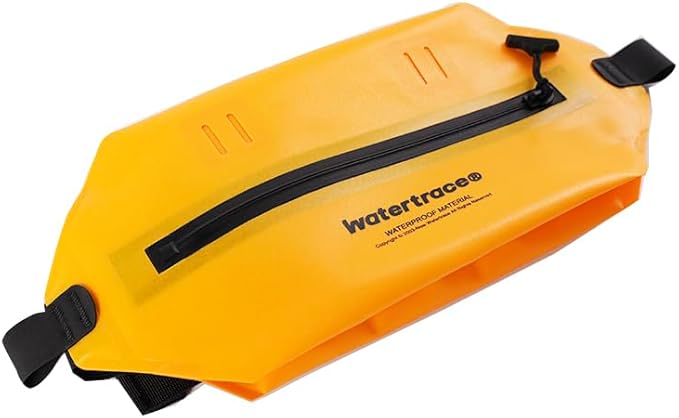 Waterproof Fanny Pack Black Yellow Crossbody Waist Bag for Kayaking Rafting Swimming Surfing Paddle Board Boating (Yellow)