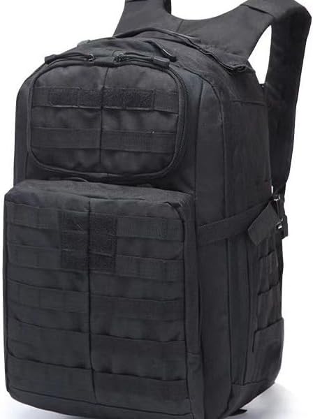 Tactical Backpack Military Molle Hiking 36-55L Tactical Camouflage Outdoor Sports Mountaineering Black