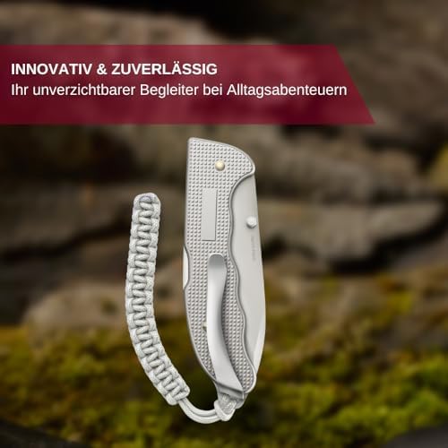 Victorinox Evoke Swiss Army Knife Featuring a Foldable Blade with Thumb Stud and Lockback Mechanism