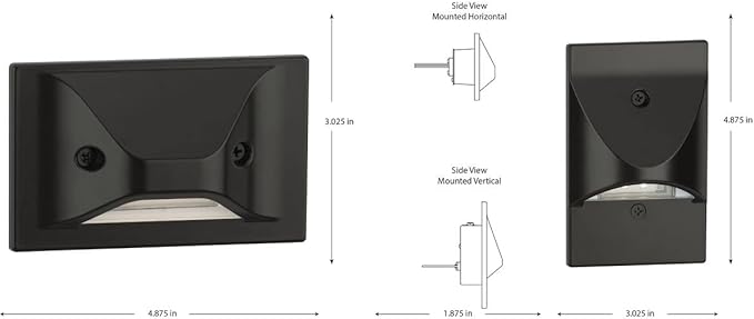 Progress Lighting P660005-020-30 4.5-Watt 3000K Integrated LED Wall or Step Light Antique Bronze