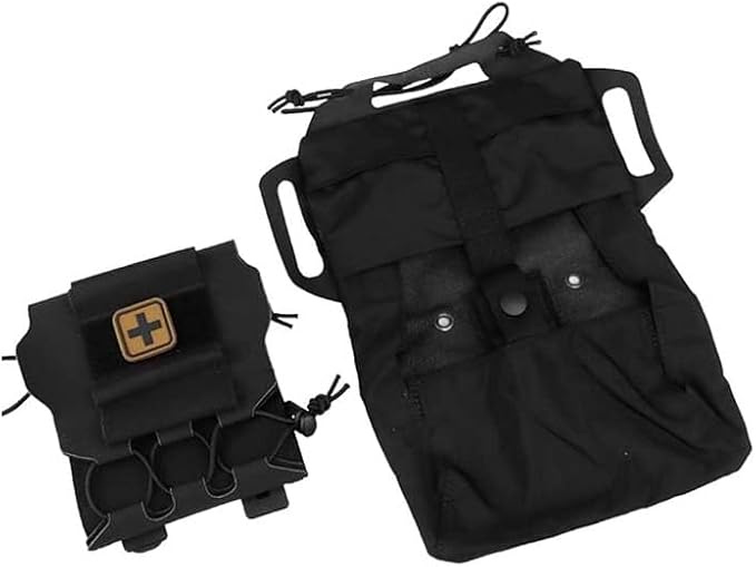 Molle Medical IFAK Pouch First Aid Kit Pack Two-Piece System Medical Roll and Carrier Supply Holder