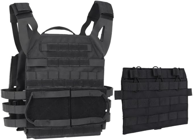 ACEXIER Military Tactical Chest Bag Backpack Adjustable Men Multi-Functional Molle Tool Pouch Shoulder Bag (Black)