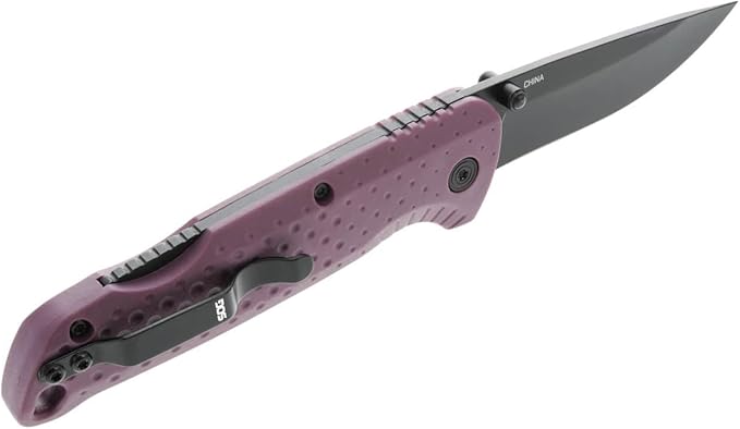SOG Adventurer LB 3 Lightweight Portable Outdoor Folding Knife | CRYO 5CR15MOV Steel | GRN Handle | Lock-Back Mechanism