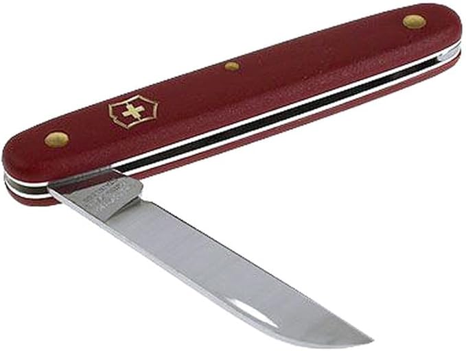 Victorinox Pocket tool garden flower knife red 2 functions blade straight ring Swiss made