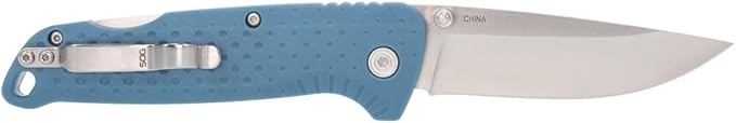 SOG Adventurer LB 3 Lightweight Portable Outdoor Folding Knife | CRYO 5CR15MOV Steel | GRN Handle | Lock-Back Mechanism