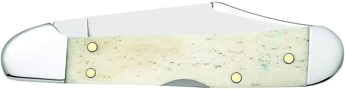 Case WR XX Pocket Knife Patriotic Smooth Natural Bone Mini Copperlock Item #64141 - (61749L SS) - Length Closed: 3 5/8 Inches