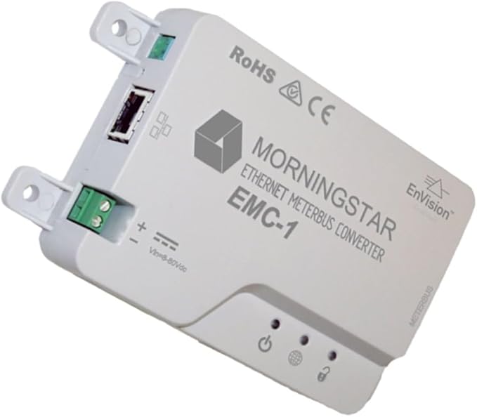 Morningstar Ethernet MeterBus Converter (EMC-1) - MeterBus Converter Connects Solar Controllers for Enhanced Data &amp Network Features SNMP Modbus SCADA Remote Monitory &amp Connectivity