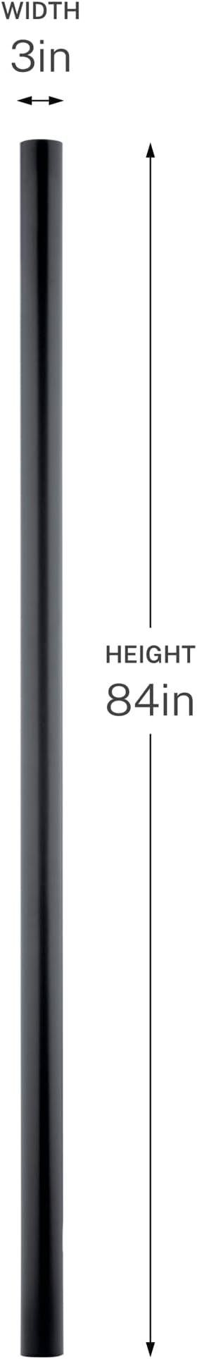 Kichler Outdoor Accessory Post in Black Heavy-Duty Accessory for Post Lanterns and Landscape Fixtures 9506BK (3 W x 84 H)