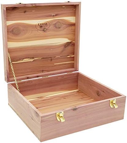 Cedar Essence Sweater/Storage Box with Lid &amp Dual Clasps UNFINISHED