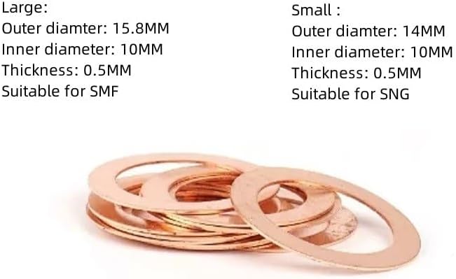 4PCS Custom CNC Copper Washer Replacements Fit for Strider SNG and SMF(Large)