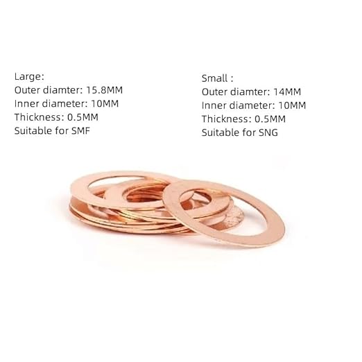 4Pieces Custom CNC Washers Copper Replacements Fit for Strider SNG and SMF(Large)