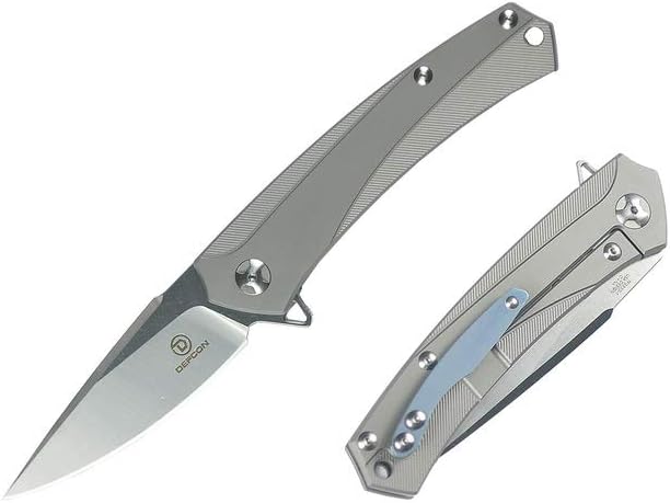 DEFCON Jungle Knife Series D2 Blade Titanium EDC Folding Pocket Tactical Knife