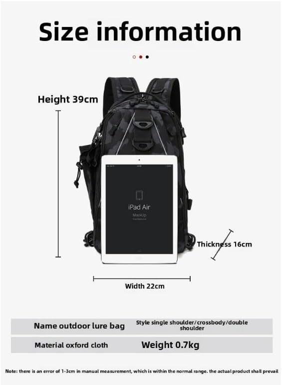 Jungle Leopard Rucksacks Tactical Backpacks Waist Chest Climbing Bag Sport Travel Short Trip Fishing Pack Outdoor(BCP)