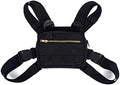 Outdoor Chest Rig Bag For Men Tactical EDC Chest PackBuilt-In Headphone hole Lightweight Utility Chest Rig Pouch For Running Cycling Workouts Hiking(Black)