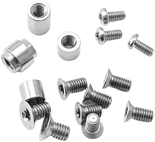 1 Set Custom Titanium Scales Handle Screw Replacement Fits for Yojimbo 2 C85(Silver)