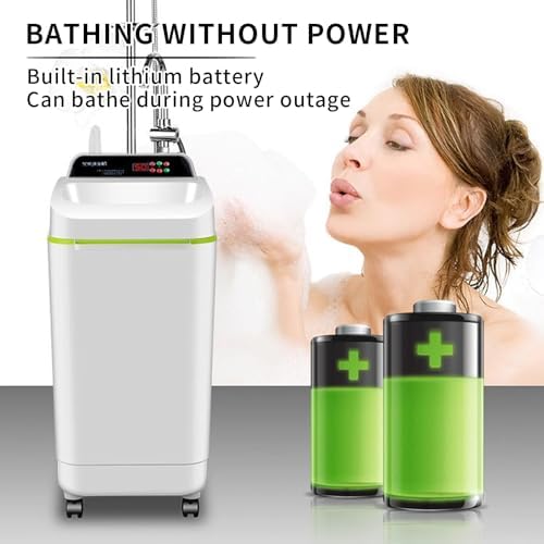 Portable Electric Shower for Camping - Mobile Outdoor Shower with Charge Pump Temperature Display 55/65/75L Capacity Ideal for RVs and Apartments Works Without Power