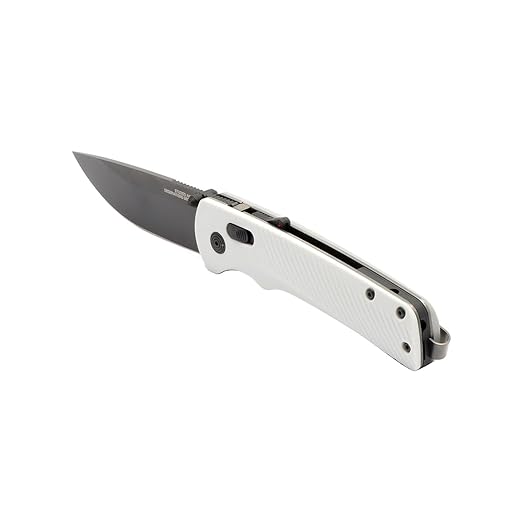 SOG Flash AT Daily Carry Ambidextrous Pocket Compact Folding Knife | Ergonomic Handle for Enhanced Grip | D2 Steel Blade Concrete/Cool Gray
