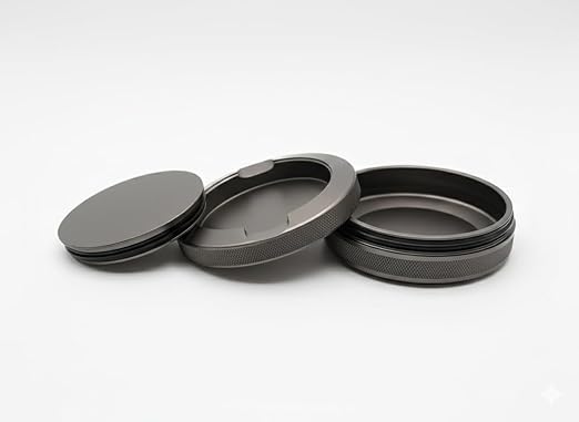 Metal Tin Pouch Container with Lid – Aluminum Pocket Tin for Caffeine Pouches Premium Pouch Holder Small Storage Tin Metal Container Can (Gunmetal Grey)