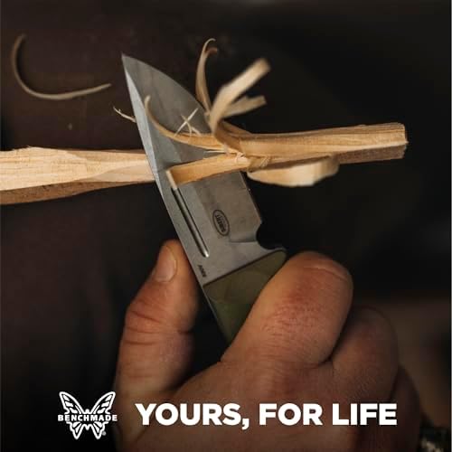 Benchmade - Mini Bushcrafter Outdoor Survival Knife with OD Green G10 Handle (165-1)