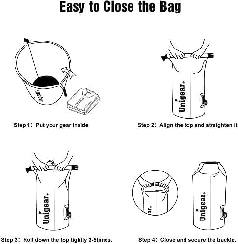 Unigear Dry Bag Waterproof Floating and Lightweight Bags for Kayaking Boating Fishing Swimming and Camping with Waterproof Phone Case