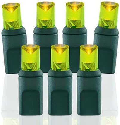 Pro Christmas LED Christmas Lights – 70 Count Wide Angle Conical String Lights – Professional Grade Indoor/Outdoor Commercial Holiday Light Set for Trees Bushes &amp Décor – Yellow
