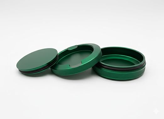 Metal Tin Pouch Container with Lid – Aluminum Pocket Tin for Snus Nicotine &amp Caffeine Pouches Premium Pouch Holder Small Storage Tin Metal Container Can (Army Green)
